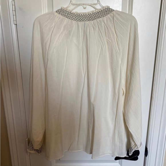 NWOT Womens plus size clothes Old Navy Embroidered Peasant Blouse Top size: XL - Picture 6 of 10